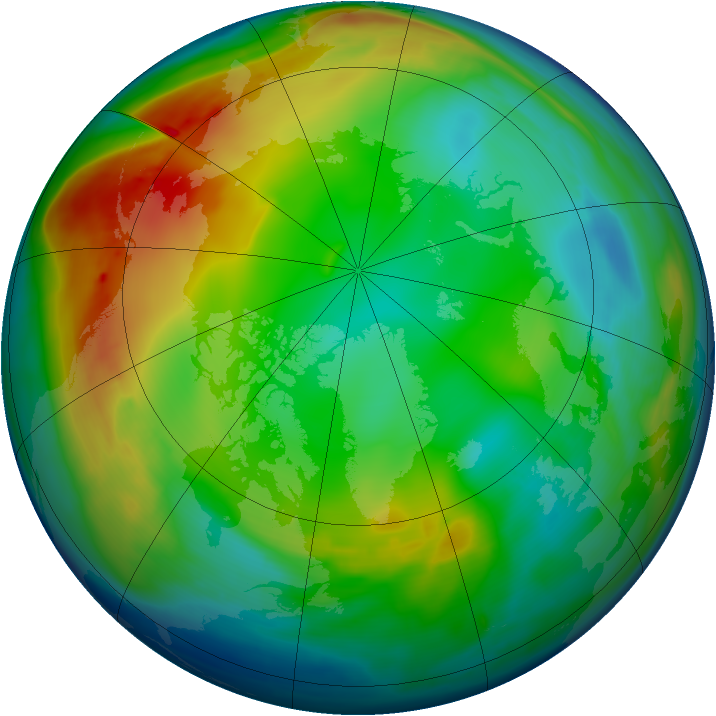 Arctic ozone map for 30 December 2007
